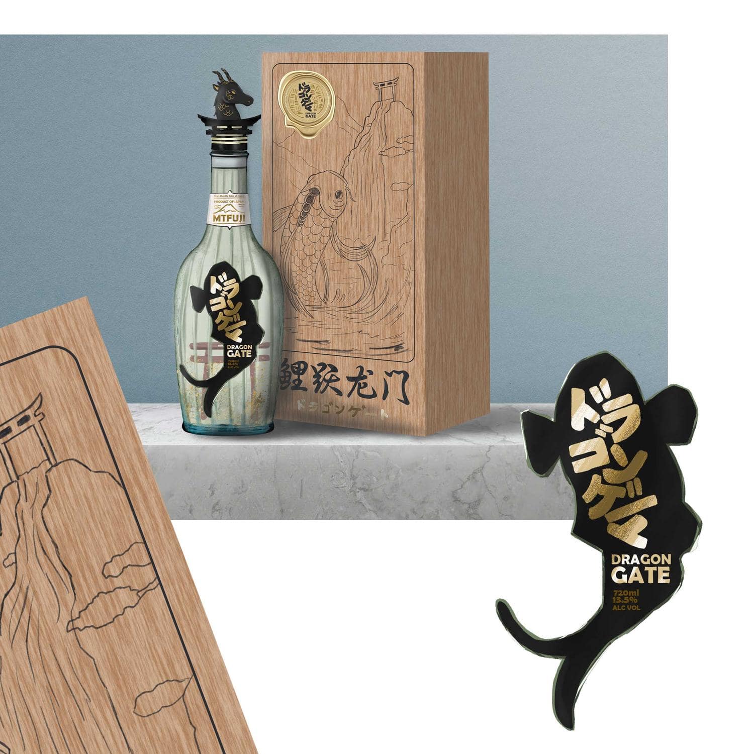 Dragon Gate Sake Packaging
